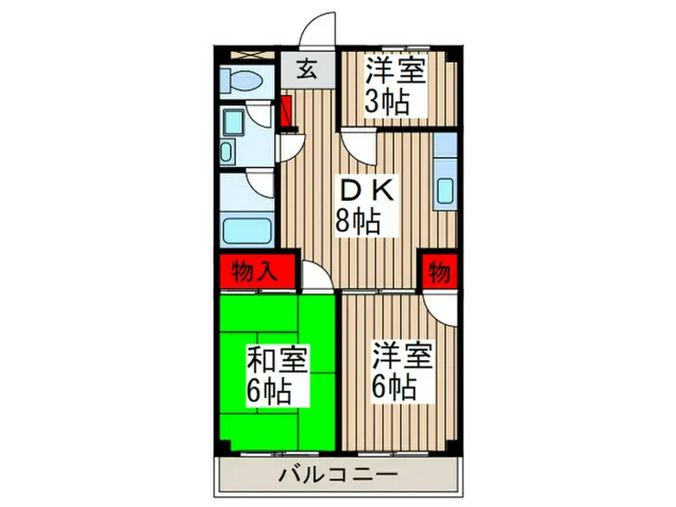 Sマンション上野 3階階 間取り