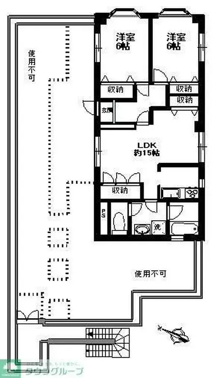 ウメジュネス 5階階 間取り