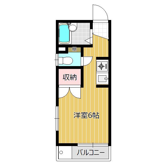 メイプル安東FII(ワンルーム/3階)の間取り写真