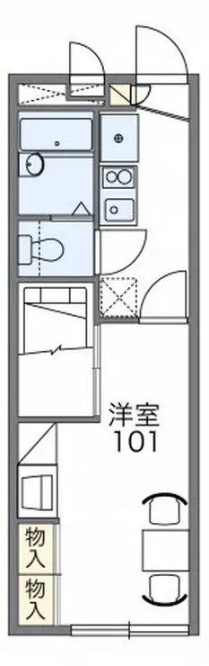 レオパレス東豊田I 1階階 間取り