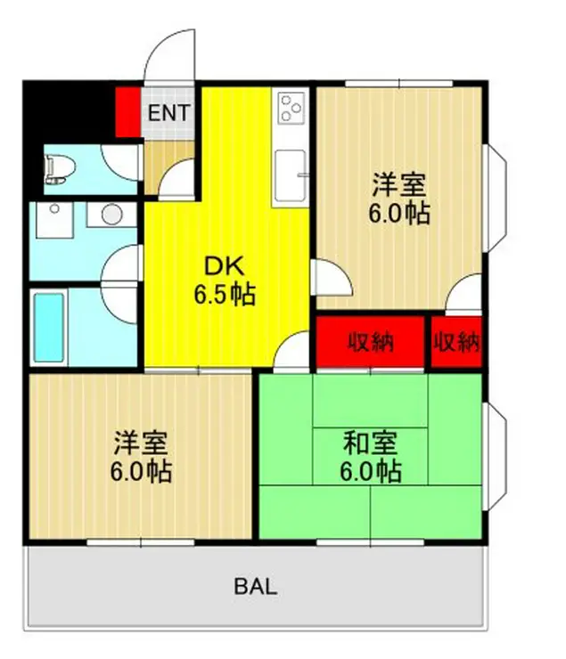 戸田公園ステイタス 7階階 間取り
