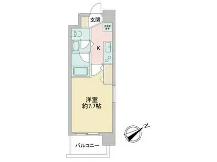 アルフィーレ新栄(1K/8階)の間取り写真