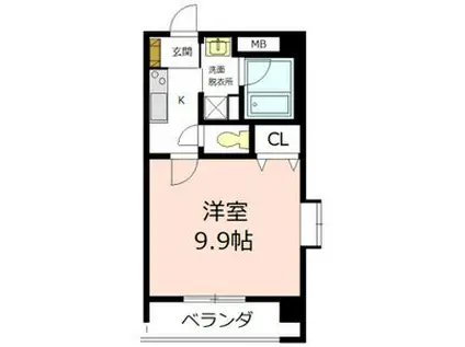 CHERRY SUITE(1K/2階)の間取り写真