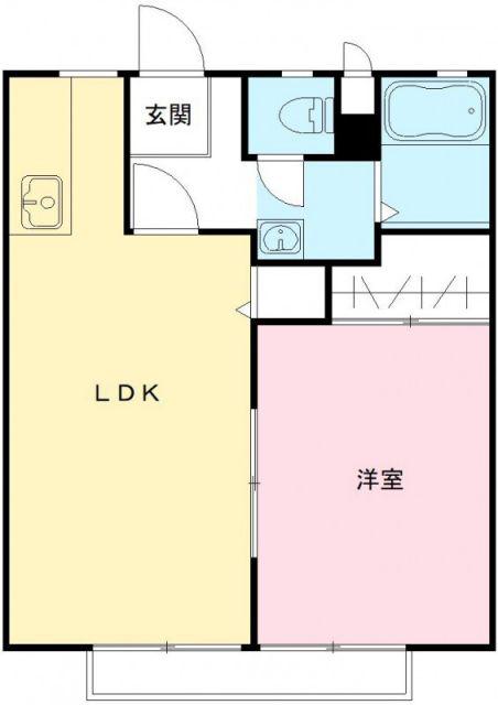 サンライフ元吉田(2DK/2階)の間取り写真