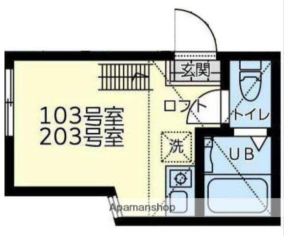 ユナイトファーストブランチ金沢(ワンルーム/1階)の間取り写真