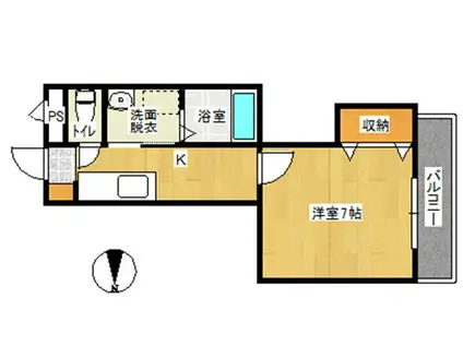 NEW上田ハイツ(1K/2階)の間取り写真