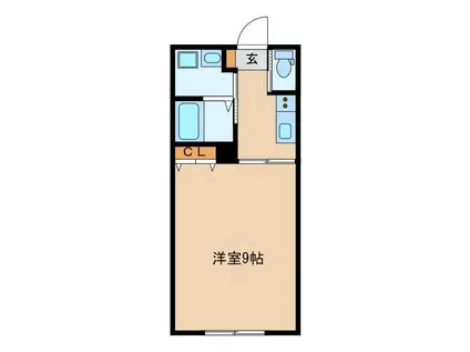 ビエナ山口G棟(1K/1階)の間取り写真