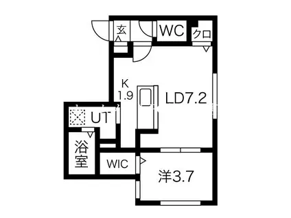 JEUNESSE N36(1LDK/5階)の間取り写真