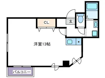 シンエイアド大通ビル(ワンルーム/7階)の間取り写真