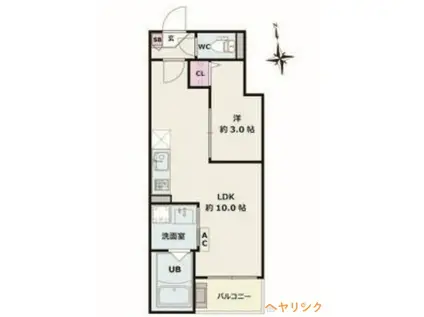 JACK MORIYAMAI(1LDK/2階)の間取り写真