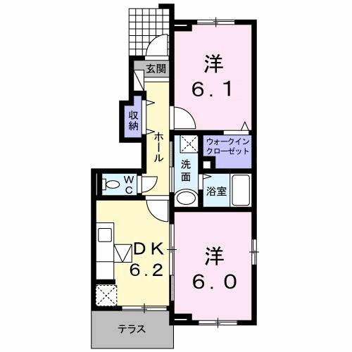 アークラム(2DK/1階)の間取り写真