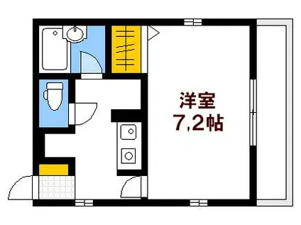 サンハート(1K/4階)の間取り写真