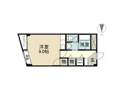 メゾン.ド.ブルーコロネット(ワンルーム/1階)の間取り写真