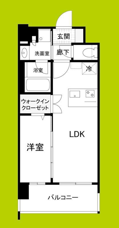 ブランシエスタ南吹田パークサイド(1LDK/4階)の間取り写真