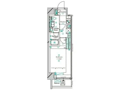 ガリシア四ツ木テラス(1K/3階)の間取り写真