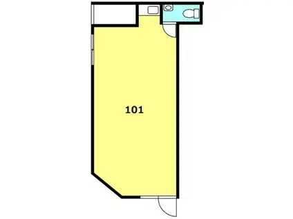 第一中鉄ビル(ワンルーム/1階)の間取り写真