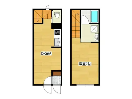 米WISHII(1LDK/1階)の間取り写真