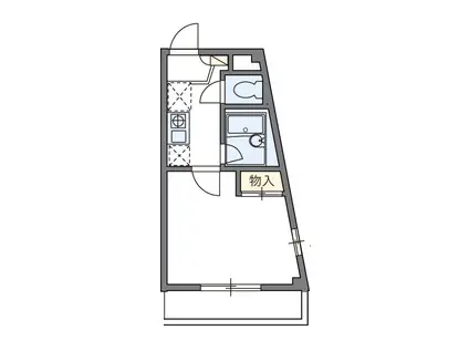 京成本線 お花茶屋駅 徒歩17分 3階建 築25年(1K/3階)の間取り写真