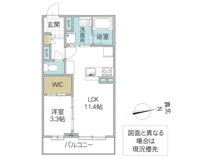 シーガーディアン(1LDK/1階)の間取り写真