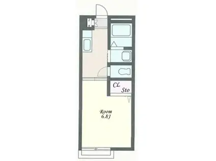 セフィラDIO(1K/2階)の間取り写真