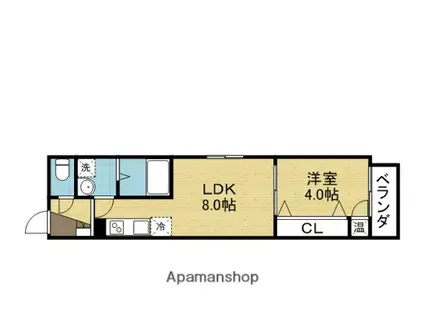 F MAISON VERDEII(1LDK/2階)の間取り写真