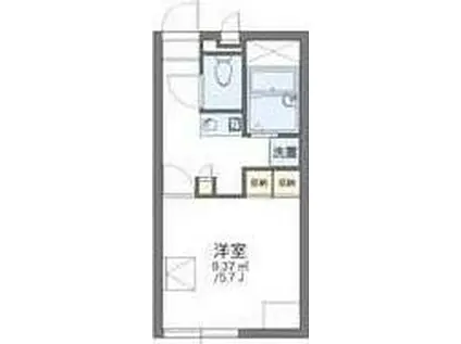 レオパレスESTINAL(1K/2階)の間取り写真