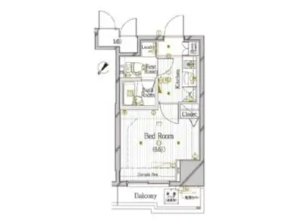 ル・リオン池袋コンフォート(1K/2階)の間取り写真