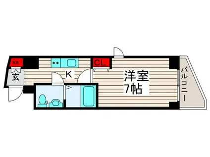 T-CASTLE NISHIARAI-EKIMAE(1K/8階)の間取り写真