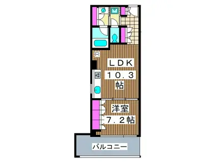 SANKOU BLDG(1LDK/2階)の間取り写真