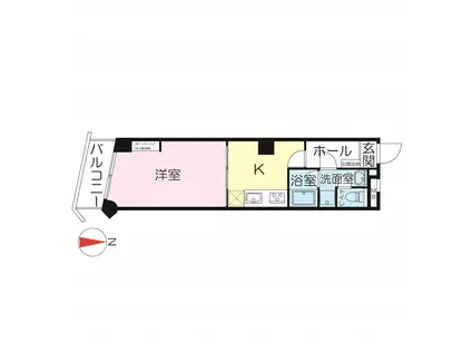 阪神千鳥橋マンション(1DK/7階)の間取り写真