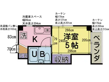 セサミ小泉(1K/4階)の間取り写真