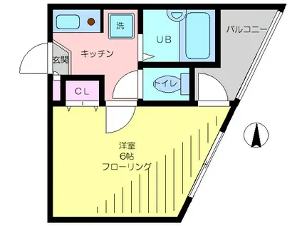 リュシード豊玉(1K/3階)の間取り写真