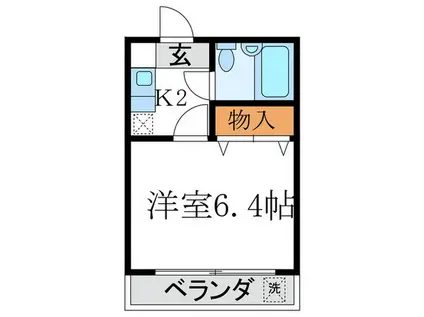 森マンションVI(1K/4階)の間取り写真