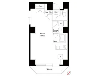 レジデンス1870(ワンルーム/5階)の間取り写真