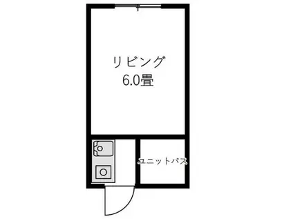 サンライズ七里(ワンルーム/2階)の間取り写真