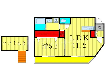 第3PEACE PIA(1LDK/2階)の間取り写真