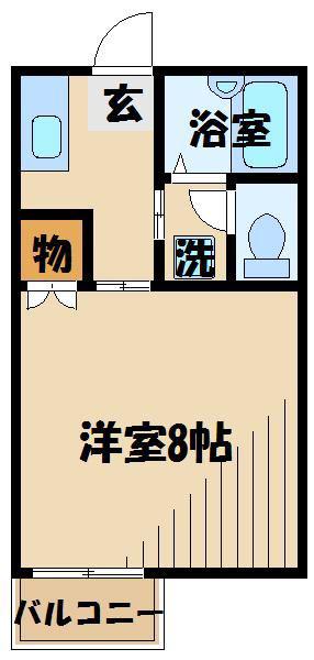 サンヒルズ吉原(1K/1階)の間取り写真