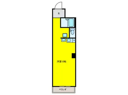 松屋町グランドハイツ(ワンルーム/5階)の間取り写真