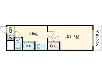 グレイス門真南(1K/3階)の間取り写真