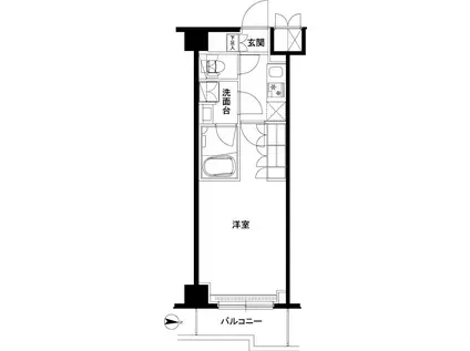 ルーブル武蔵新城六番館(1K/4階)の間取り写真