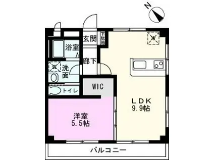 メゾン加賀(1LDK/3階)の間取り写真
