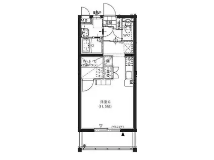 ユーミーこのはなⅡ(ワンルーム/3階)の間取り写真
