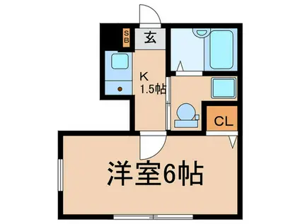 ストリングコート金町(1K/3階)の間取り写真
