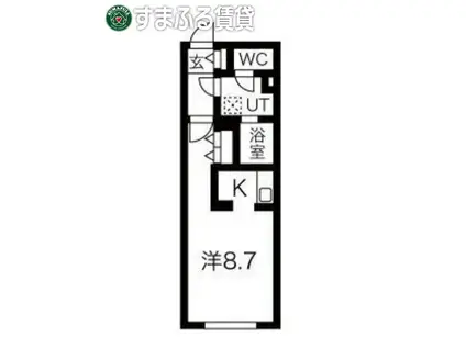 G VIVRE 岡崎駅前(1K/3階)の間取り写真