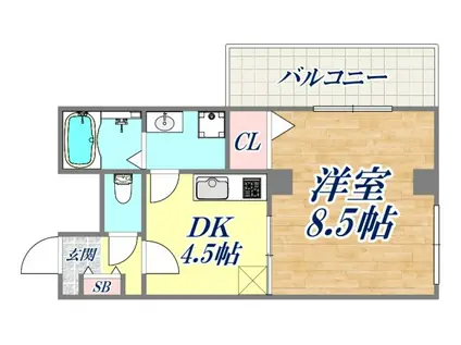 ダイコーパレス(1DK/2階)の間取り写真