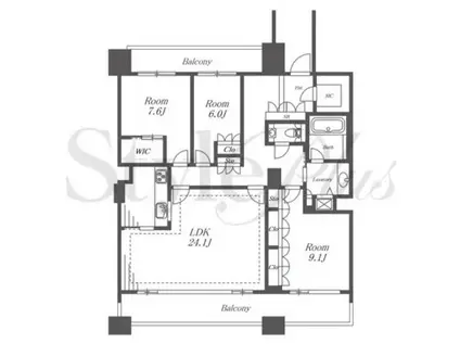 グランドメゾン泉(3LDK/16階)の間取り写真