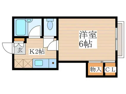 ハイツクレッセント(1K/1階)の間取り写真