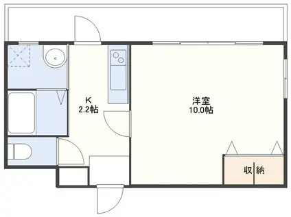 グレースコート大橋(1K/3階)の間取り写真