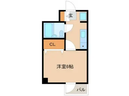 グレイシャス国立(1K/3階)の間取り写真