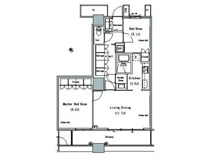THE TOKYO TOWERS MID TOWER ザ・東京タワーズ(2LDK/26階)の間取り写真